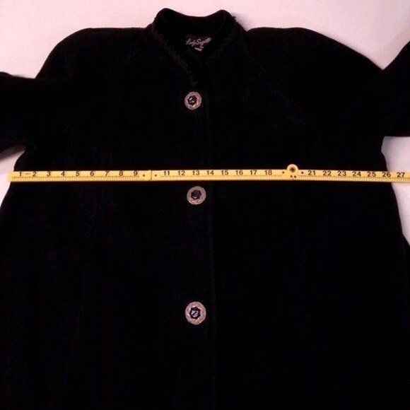 Lady Suzette 18/20 Wool Overcoat Padded Shoulders Raglan Sleeves USA EUC - Picture 10 of 11